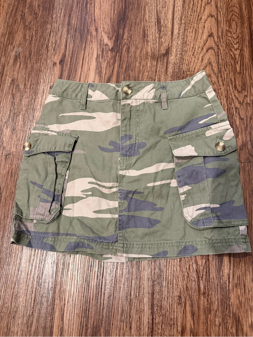 Forever 21 Green Camo Mini Skirt
